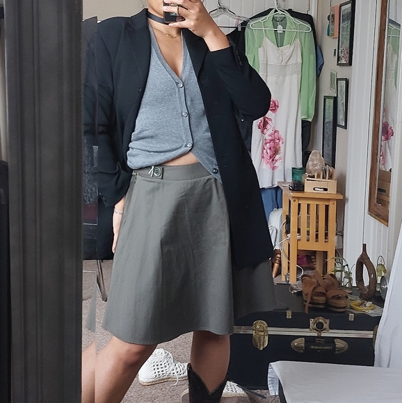 Ulla Johnson Dresses & Skirts - NWT! VINTAGE ULLA JOHNSON DESIGNER A LINE SKIRT SIZE-10 in Taupe Gray So Chic!